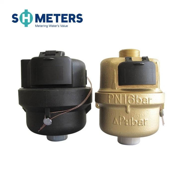 R160/R200 มาตรวัดปริมาตรน้ำทองเหลืองแบบลูกสูบ Class C
